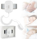 Yiisin Bed Wetting Alarm front view showing the wearable wrist unit and sensor clip for potty training.