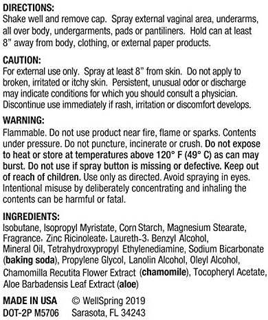 FDS feminine hygiene spray pack showing gynecologist tested certification.