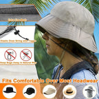 Side profile of Cinvo mosquito head mesh net for outdoor hiking.