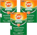 OFF! Deep Woods Insect Repellent Towelettes pack of three front view for mosquito defense.