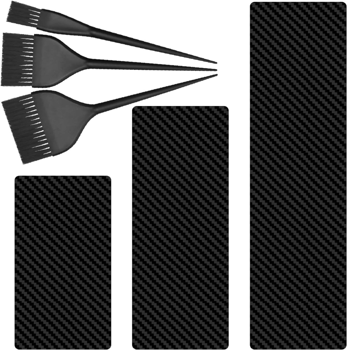 Barbertop dye boards and brushes 6 piece kit front view