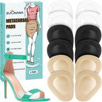 ZUCNANA Metatarsal Pads front view of 12 piece set in beige black and clear