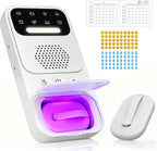 NantFun Wireless Bedwetting Alarm front view showing receiver and transmitter units.