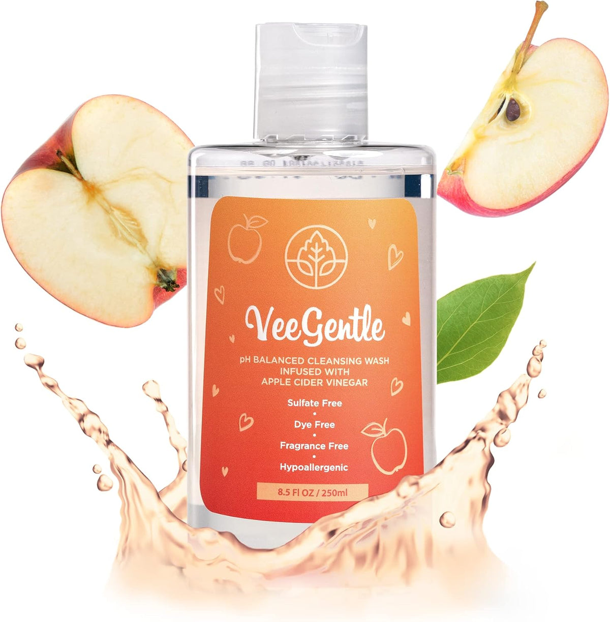 VeeFresh VeeGentle pH Balanced Feminine Wash front view bottle