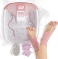 Homedics Bubble Bliss® Deluxe Footbath Gift Set – Heated Foot Spa with Invigorating Bubbles, 3 Massage Attachments, Pumice Stone, Moisturizing Heel Socks & Splash Guard for Ultimate Relaxation - Image 1