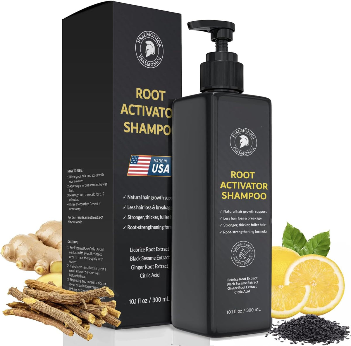 Spartan Root Activator Shampoo front view bottle for hair growth