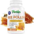 Parker Naturals Supreme Bee Pollen 150 Capsules front view showcasing the primary product label.