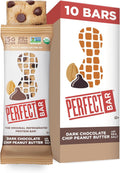 Perfect Bar, Dark Chocolate Chip Peanut Butter Protein Bar, High Protein, Organic, Gluten Free, Soy Free, Non GMO, No Sugar Alcohols, 2.3 Ounce Bar, 10 Count - Image 1