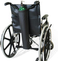 NYOrtho Oxygen Cylinder Holder front view on standard wheelchair