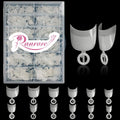 Ranrose short oval nail tips in a 600 piece organized transparent storage box acrylic nails fake nails