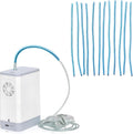 Apuozhi oxygen tubing support front view showing blue crimp straightener on hose