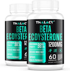 Thalacy Beta Ecdysterone 1200mg bottle front view for muscle building.
