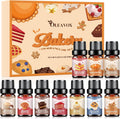 OleaVox Bakery Essential Oils Set front view of ten bottles in gift box