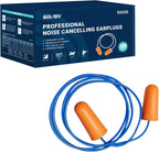 First Aid Only Max foam ear plugs box front view containing one hundred pairs of corded hearing protection.