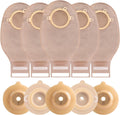Mowell Steawoce two piece convex colostomy bags front view showing the drainable pouch and barrier system