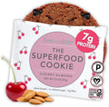Love + Chew Cherry Almond Superfood Cookie front packaging view authentic vegan snack.