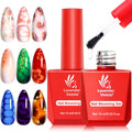 Lavender Violets 2pcs blooming gel set front view for nail art