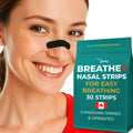 TapeGeeks Nasal Strips 30 count box front view for snoring relief
