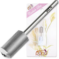 Pana 3/32 inch Extra Fine silver safety carbide nail drill bit front view
