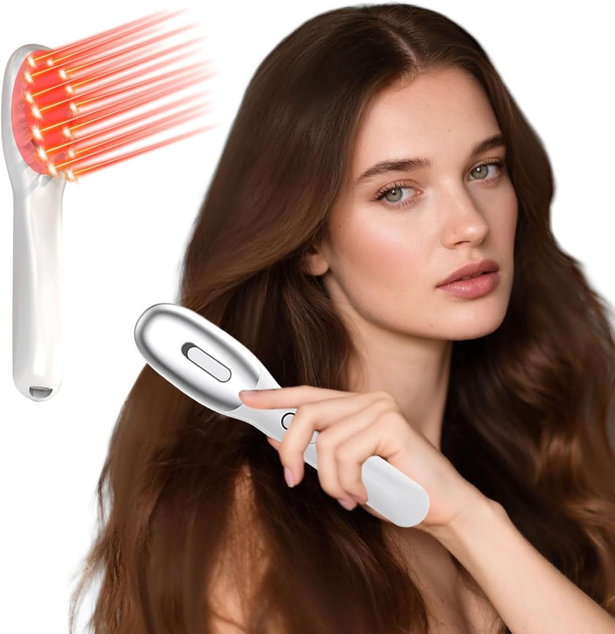 Vavis red light therapy hair growth comb front view for scalp stimulation