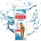 Bikini Zone Moisturizing Shave Cream Grapefruit Pomegranate 7.3 Ounce bottle front view showing pump dispenser