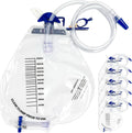 Carbou 2000ml Urine Drainage Bags 6 Pack front view showing anti reflux chamber