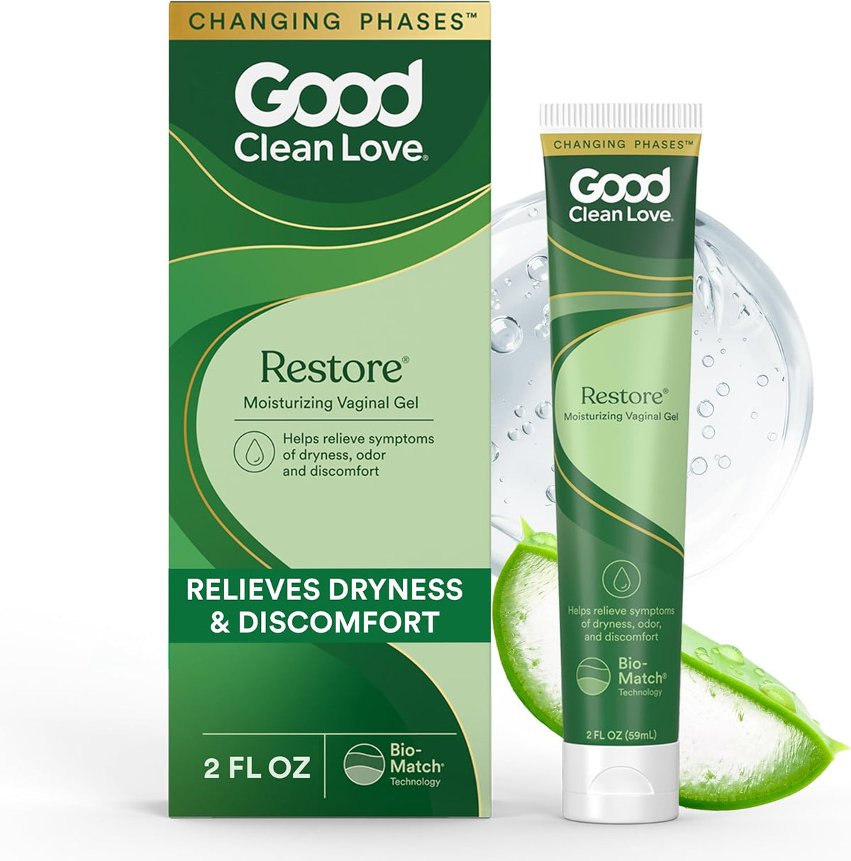 Good Clean Love Restore Moisturizing Vaginal Gel 2 Ounce front view