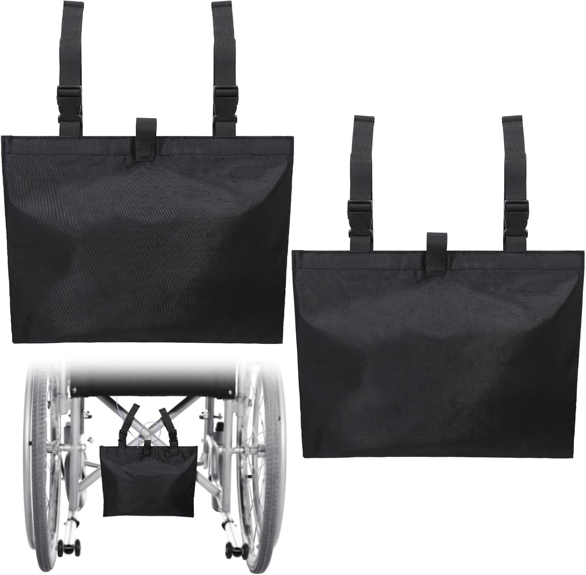 Threlaco urine drainage bag holder front view showing canvas material