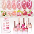 Double Rhythm Cat Eye Gel Nail Polish set of 6 bottles front view