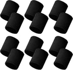 Giyawa 12 piece black sports sweatband set front view