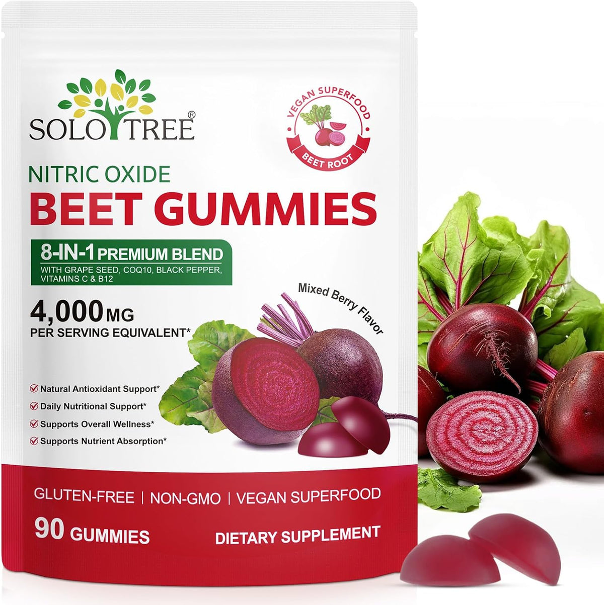 Furnrubden WOJBALMN Beets Gummies front view for blood pressure support.