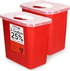Oakridge Products Large Sharps Container front view 2-pack for medical waste.