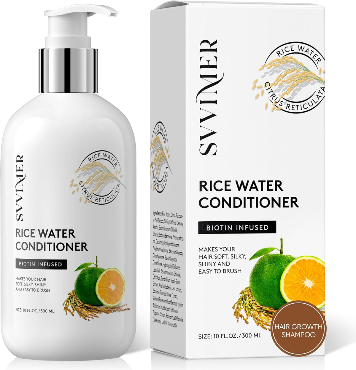 Svvimer Rice Water Hair Growth Conditioner front packaging