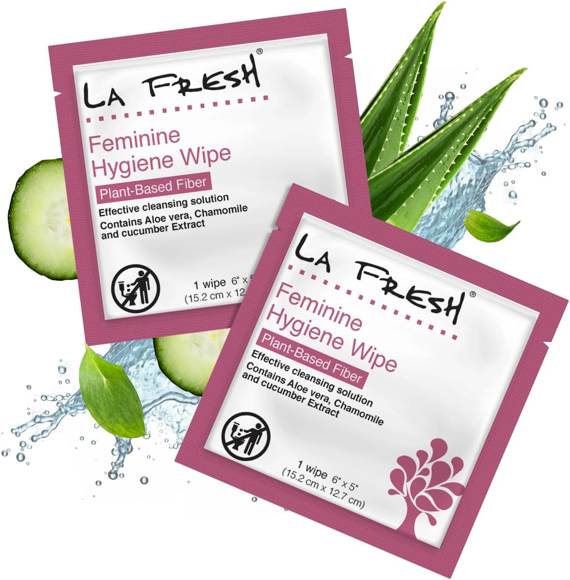 La Fresh Feminine Wipes 50 count box front view for intimate hygiene