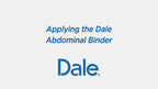 Dale 12 inch wide abdominal binder laid flat demonstrating full stretch material construction