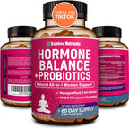 Rainbow Nutrients Hormone Balance and Probiotics bottle front view for women's health