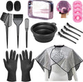 NOUSV hair dye kit 18 pieces showing full contents for professional home hair coloring
