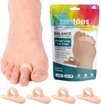 ZenToes Hammer Toe Straightener 4 pack front view showing silicone gel crests
