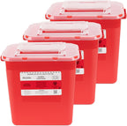 Alcedo sharps container 2 gallon 3 pack front view medical disposal