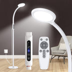 FBBJFF light therapy lamp front view showcasing the full spectrum LED panel on the retractable stand.