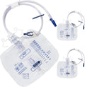 BeHerk 2000ml urinary drainage bag front view with drainage tube.