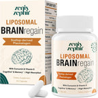 Zenixzephir Liposomal Plasmalogen with Curcumin and Vitamin E front bottle view
