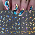 Aztsyt 3D Marble Wave Line Nail Art Stickers front view package