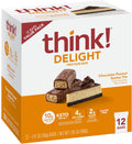 think! Delight Protein Bars, Chocolate Peanut Butter Pie, Low Sugar & Low Carb Gluten-Free Snack, Keto Friendly Snacks, 12 Count (Packaging May Vary) - Image 1