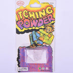 Junfamilee Purple Itching Powder front view novelty prank packaging