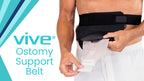 Vive secure fit ostomy guard packaging and lifestyle view