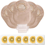 VLOOKUP two piece drainable colostomy bags set front view showing pouches and barriers