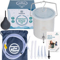 PE Premium Enema stainless steel bucket kit front view for home colon detox.