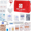 PYSANR Small First Aid Kit front view of red emergency bag