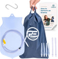PE Premium Enema Kit front view showing 2 quart clear silicone bag and accessories.